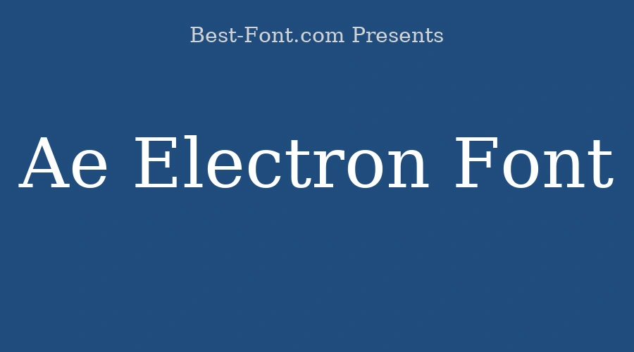 Ae Electron Font