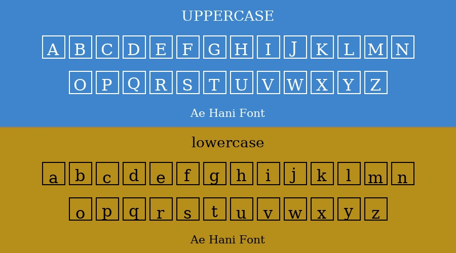 Ae Hani Font Preview