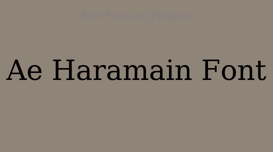 Ae Haramain Font