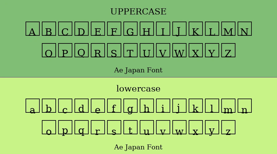 Ae Japan Font Preview