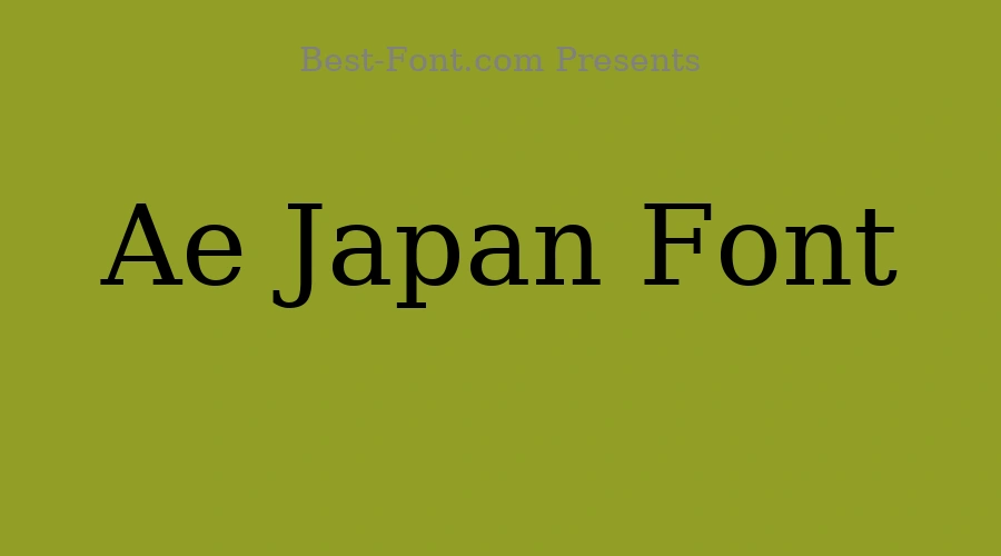 Ae Japan Font