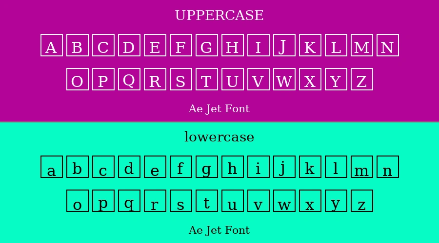 Ae Jet Font Preview