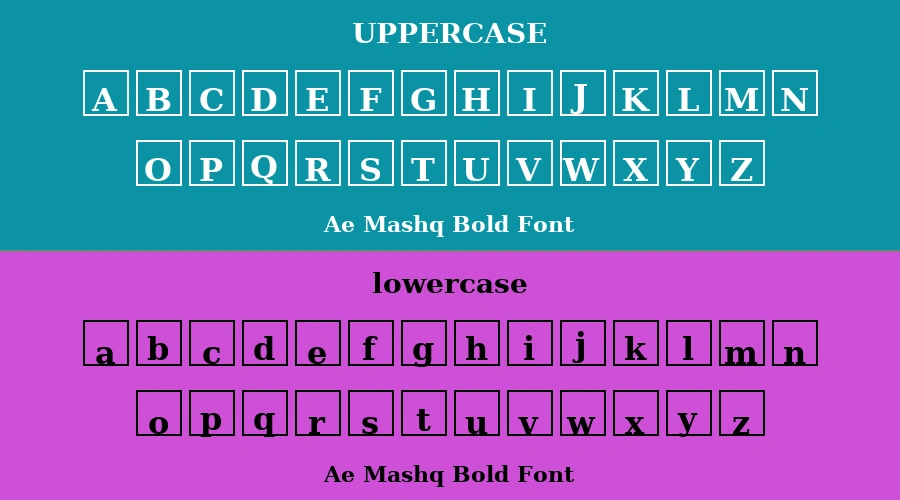 Ae Mashq Bold Font Preview