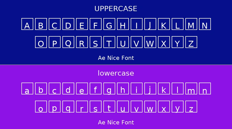 Ae Nice Font Preview