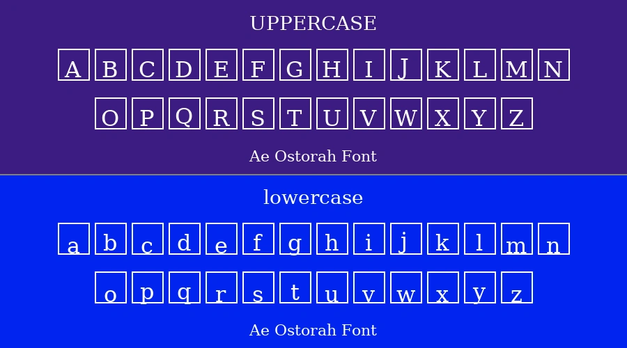 Ae Ostorah Font Preview