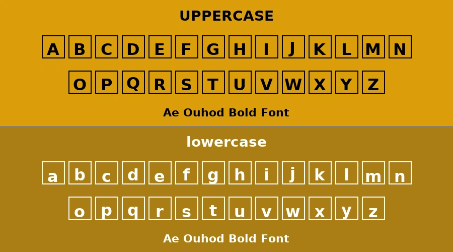 Ae Ouhod Bold Font Preview