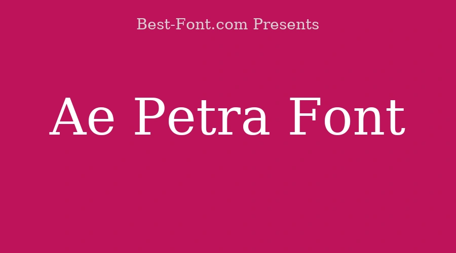 Ae Petra Font