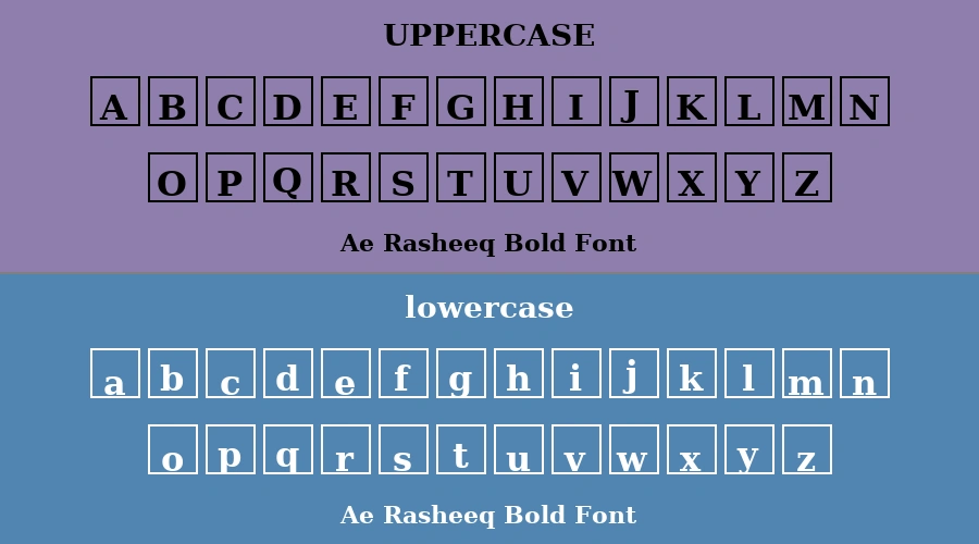 Ae Rasheeq Bold Font Preview