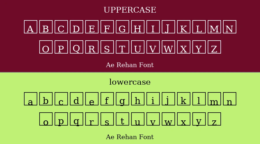 Ae Rehan Font Preview