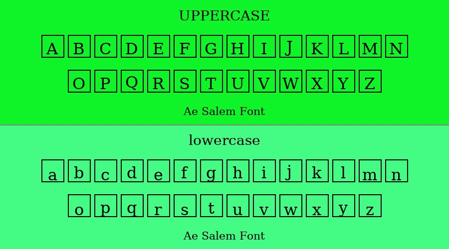 Ae Salem Font Preview