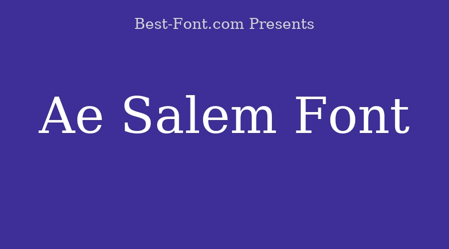Ae Salem Font