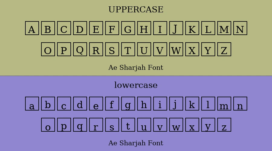 Ae Sharjah Font Preview