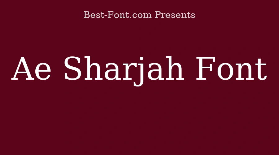 Ae Sharjah Font