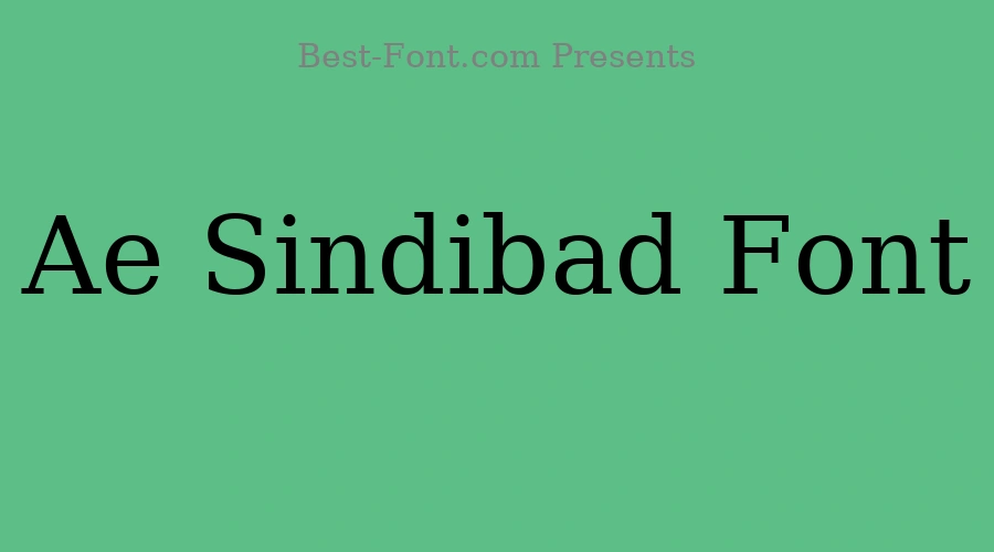 Ae Sindibad Font