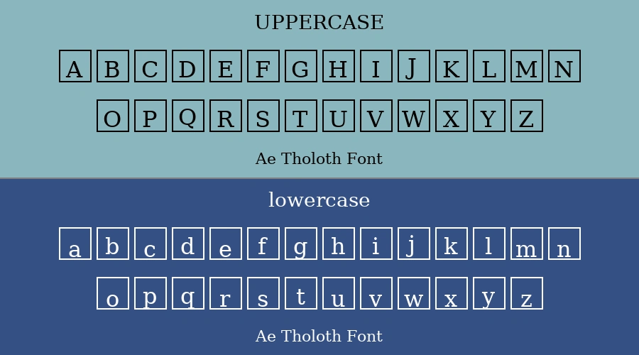 Ae Tholoth Font Preview