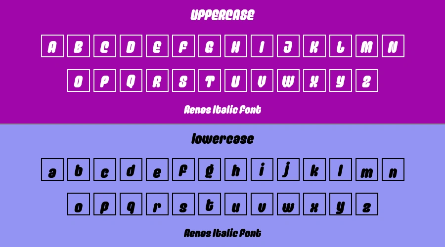 Aenos Italic Font Preview