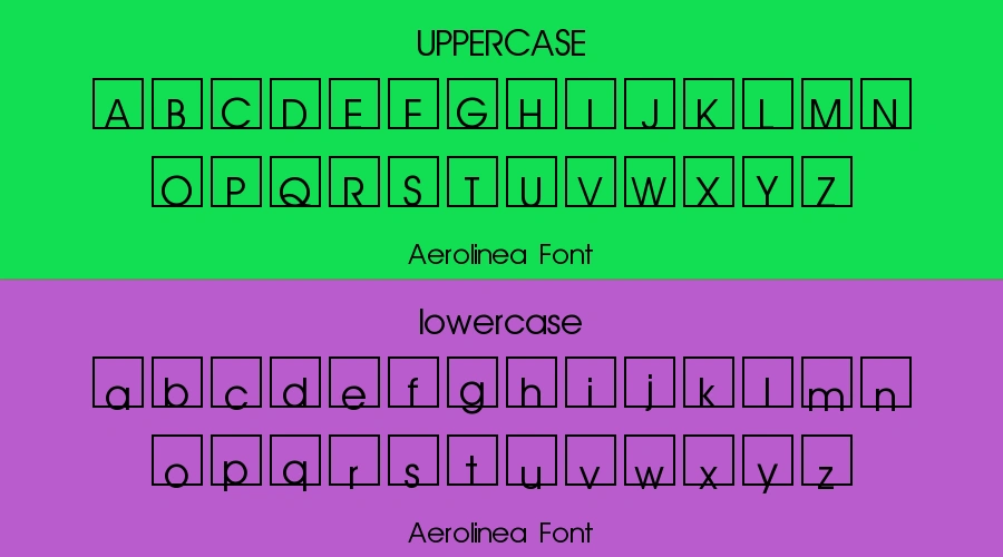 Aerolinea Font Preview