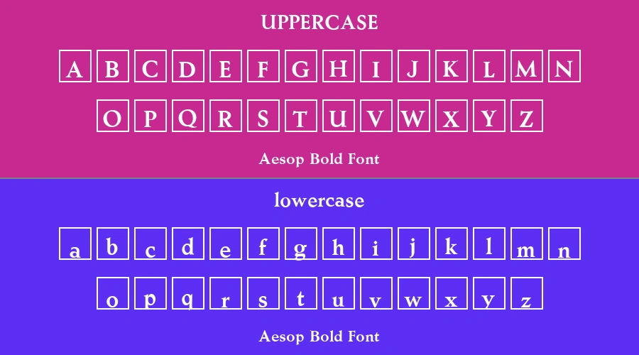 Aesop Bold Font Preview