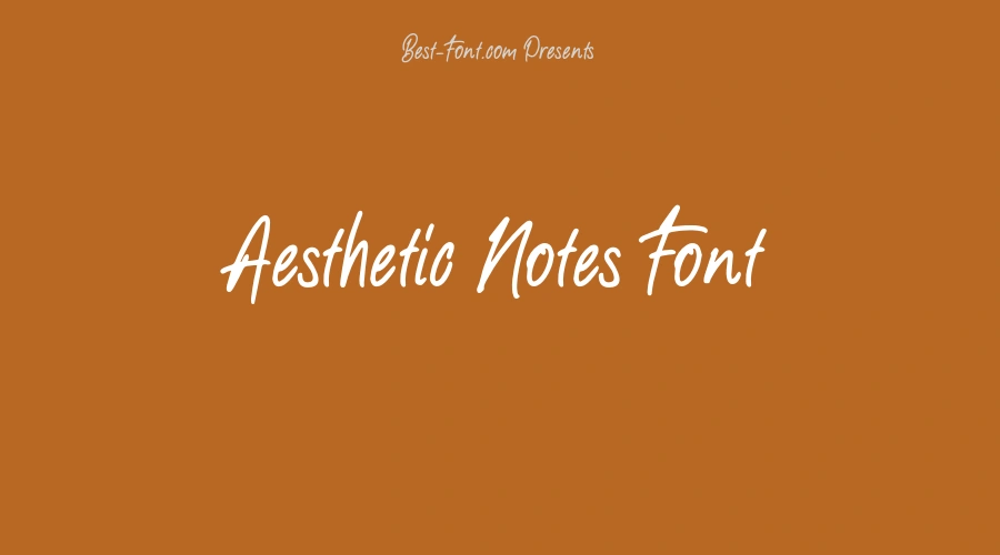 Aesthetic Notes Font