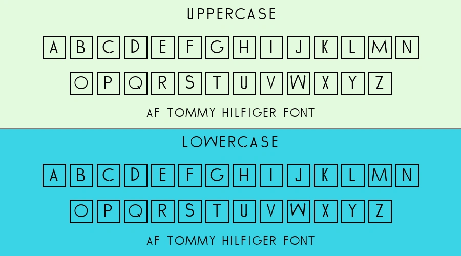 Af Tommy Hilfiger Font Preview