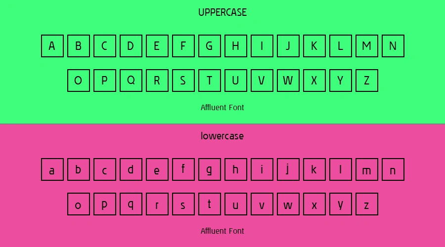 Affluent Font Preview