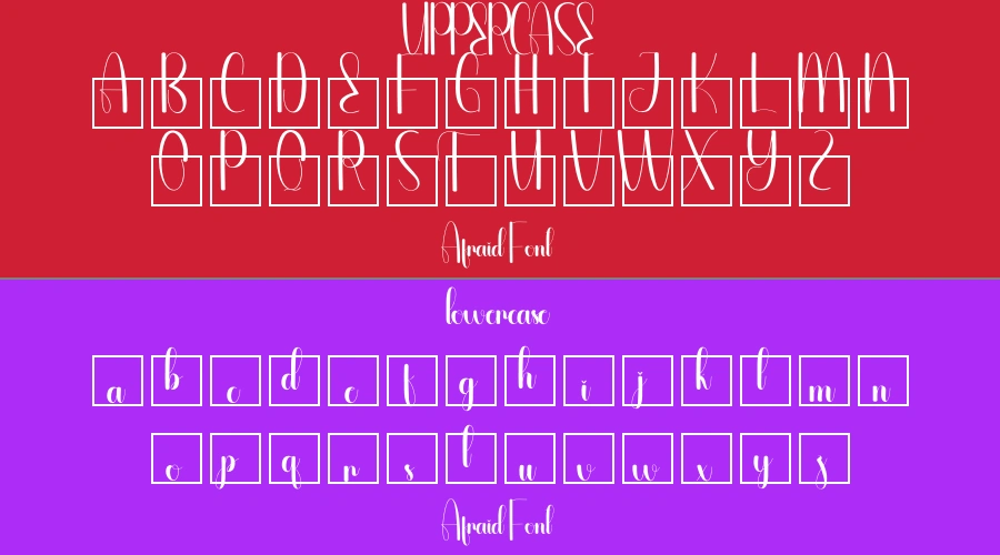 Afraid Font Preview