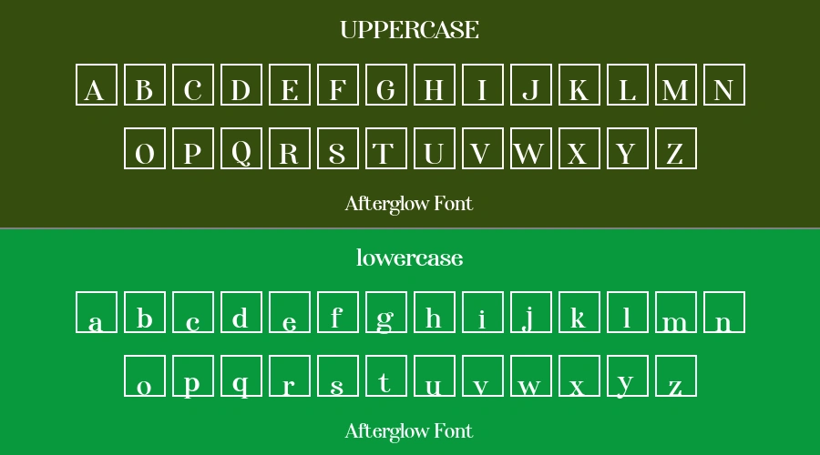 Afterglow Font Preview