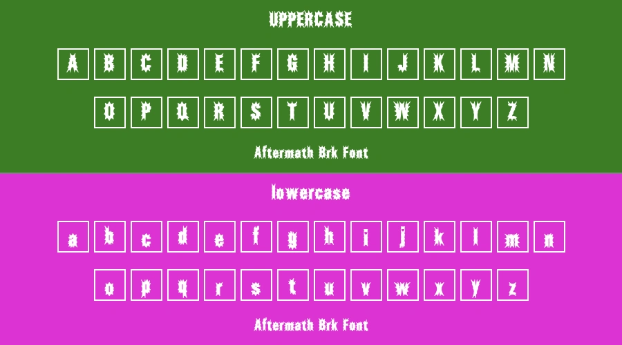 Aftermath Brk Font Preview
