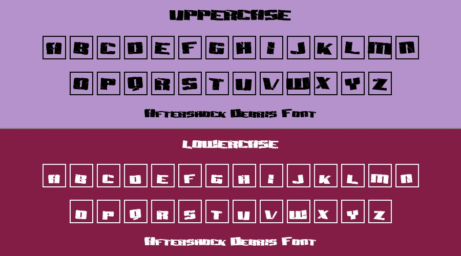 Aftershock Debris Font Preview