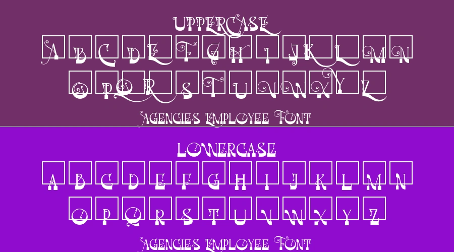Agencies Employee Font Preview