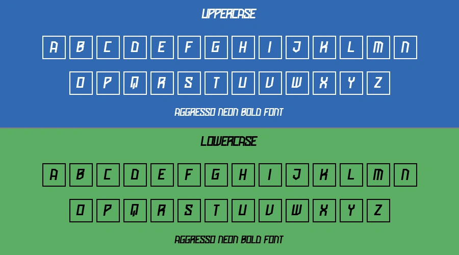 Aggresso Neon Bold Font Preview