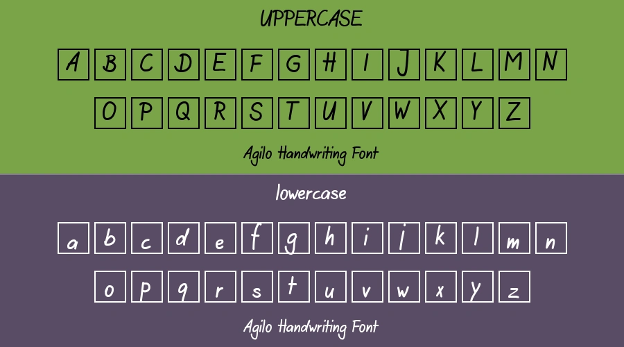 Agilo Handwriting Font Preview