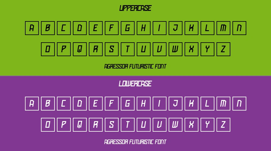 Agressor Futuristic Font Preview