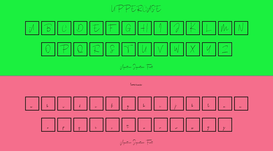 Agustine Signature Font Preview