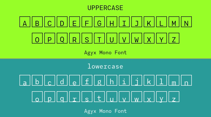 Agyx Mono Font Preview