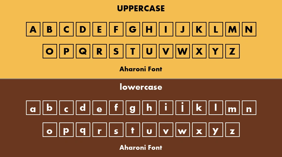 Aharoni Font Preview