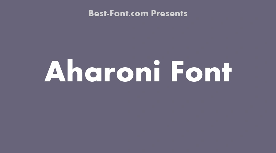 Aharoni Font