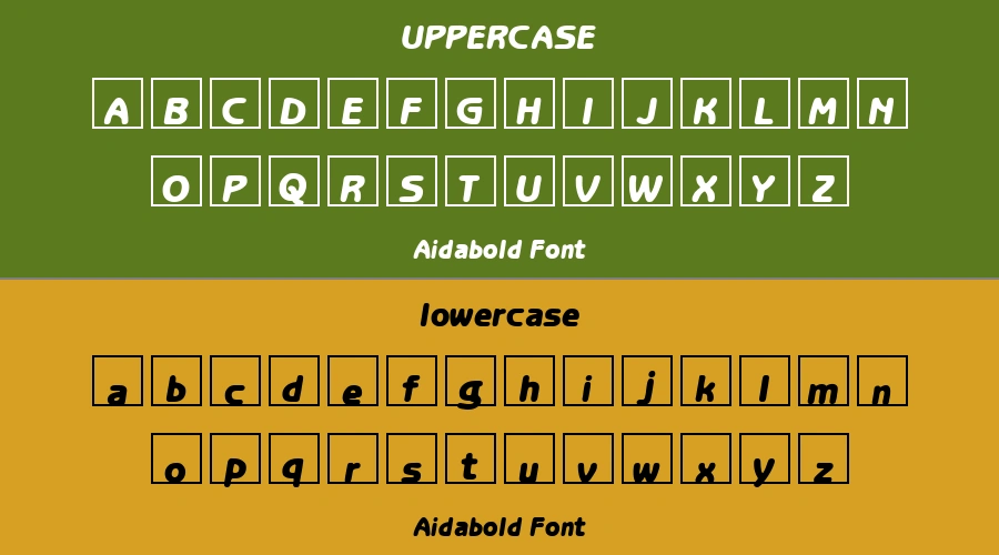 Aidabold Font Preview
