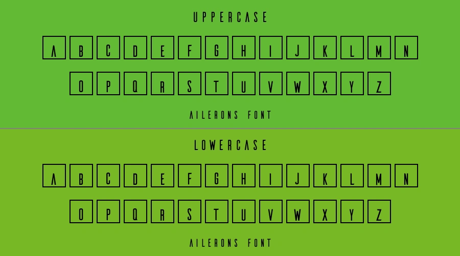 Ailerons Font Preview