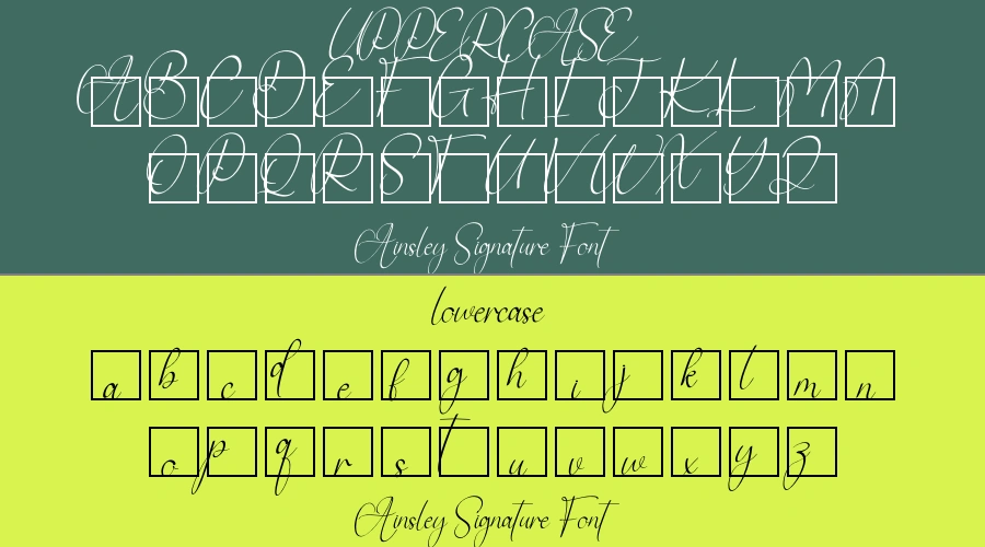 Ainsley Signature Font Preview
