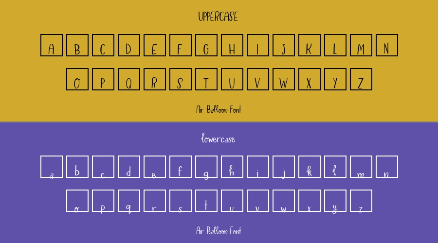 Air Balloon Font Preview