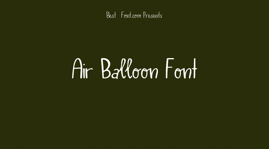 Air Balloon Font