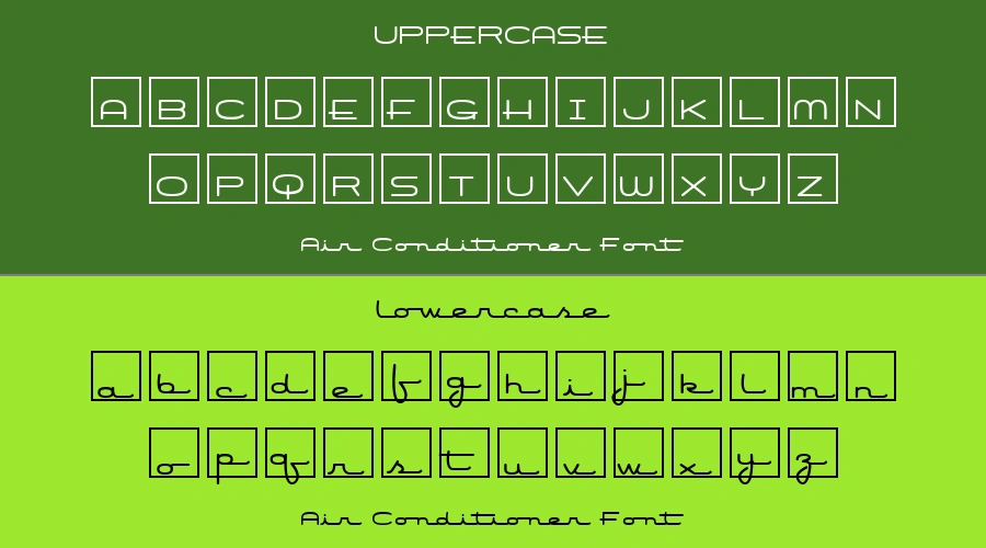 Air Conditioner Font Preview