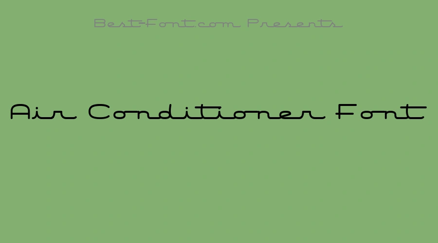 Air Conditioner Font