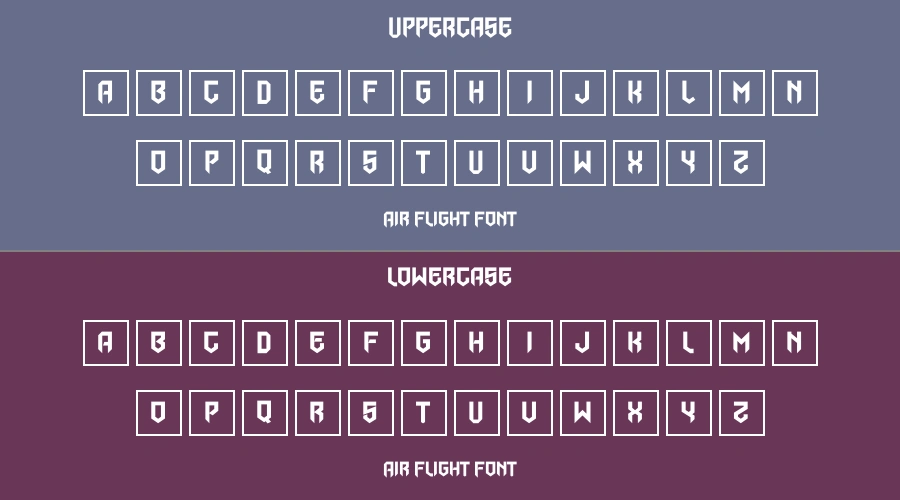 Air Flight Font Preview