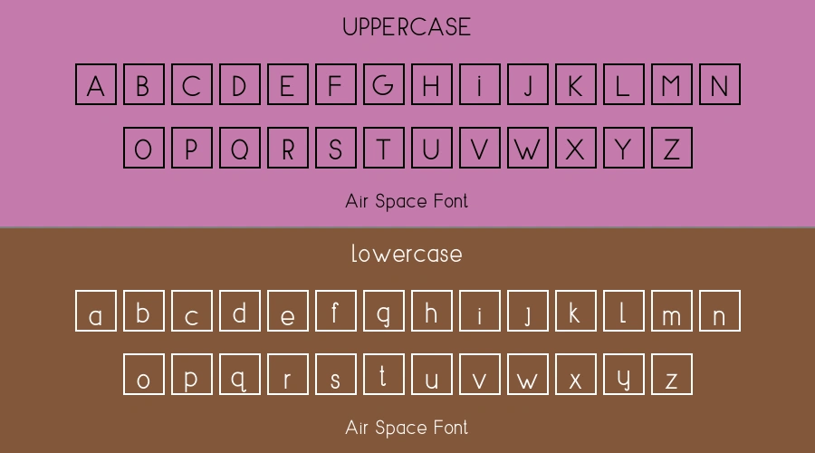 Air Space Font Preview