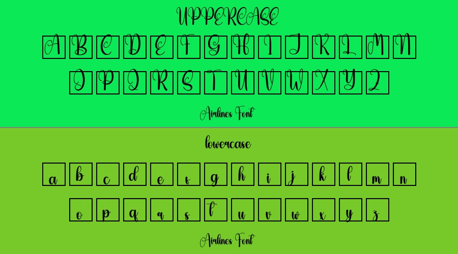 Airlines Font Preview
