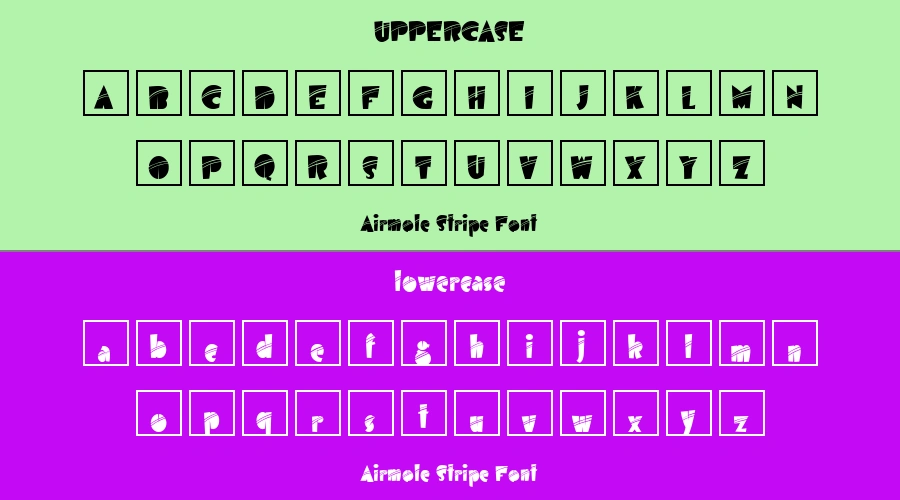 Airmole Stripe Font Preview