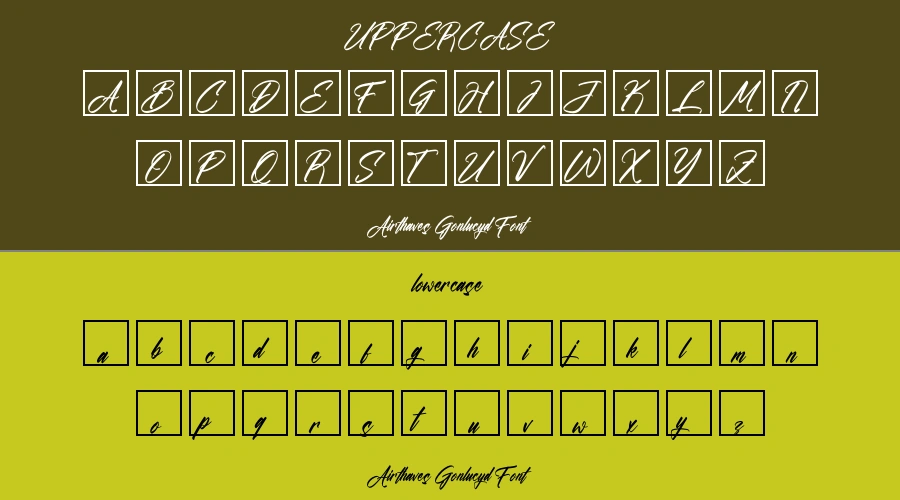 Airthaves Gonlucyd Font Preview