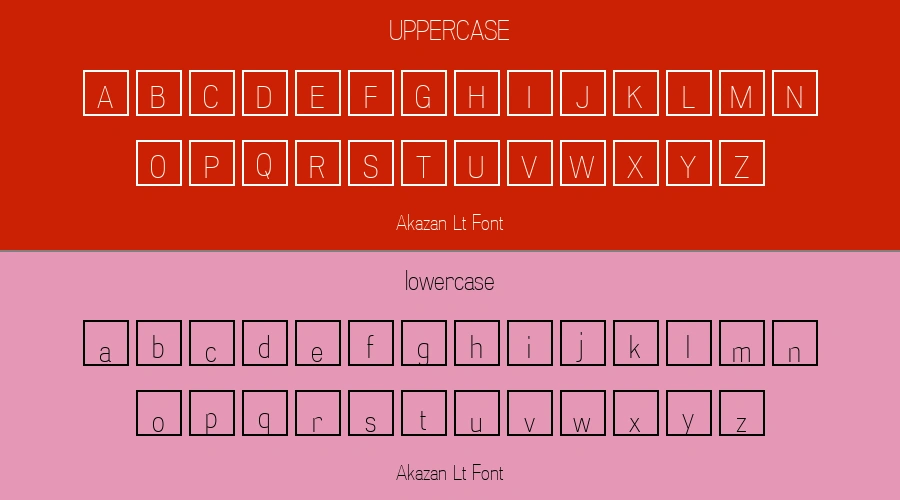 Akazan Lt Font Preview